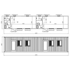 Casa Container Moderna T3 27 mq con 2 Camere e 2 Bagni