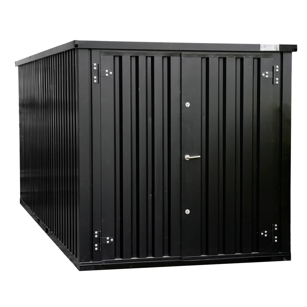 Container di Stoccaggio Modulare 6x2m Smontabile - Nero Profondo