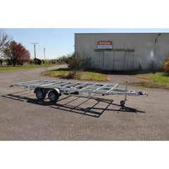 Rimorchio per Tiny House 5,40m x 2,44m - Timone Smontabile (3500 kg) - Premium