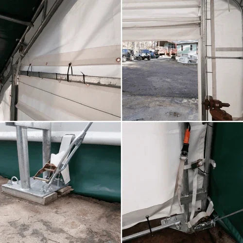 Capannone di Stoccaggio Rinforzato con Doppio Traliccio 20'x33'x16'