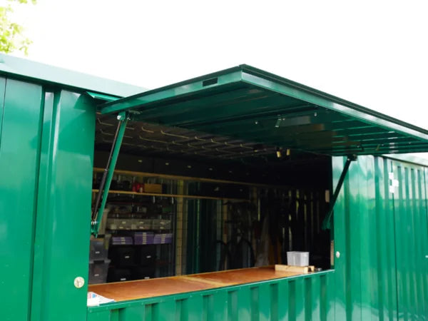 Chiosco Bar Modulare Pieghevole 5.9 mq Verde Turchese RAL 6016