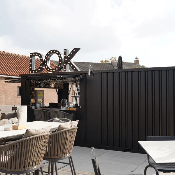 Chiosco Modulare SYC Container Bar 12 mq Smontabile - Nero Intenso