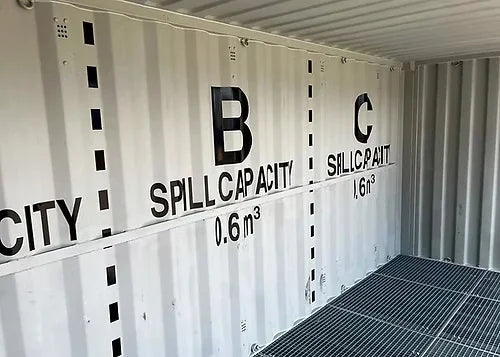 Container 20 Piedi Open Side per Stoccaggio Sicuro con Vasca Integrata