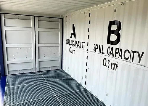 Container 20 Piedi Open Side per Stoccaggio Sicuro con Vasca Integrata