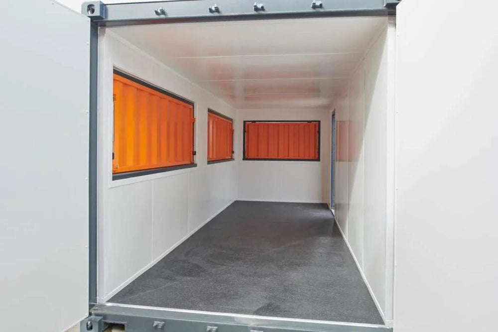 Container Bar Caffetteria Professionale 20 Piedi con Triplo Portellone