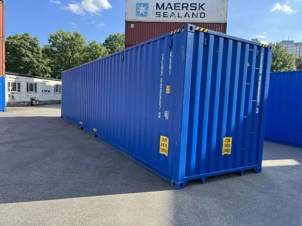 Container Marittimo 40 Piedi High Cube Nuovo in Acciaio Corten Blu Genziana