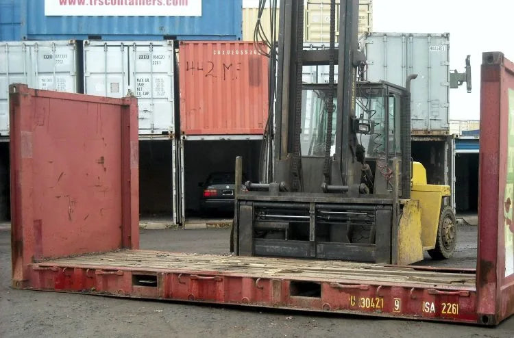 Container Piattaforma Flat Rack Pieghevole 20 Piedi per Carichi Pesanti