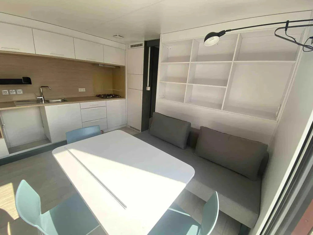 Modulo Abitativo Prefabbricato T3 35.69mq - Comfort Bi-Camera e Doppio Bagno