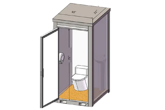 Modulo Sanitario Prefabbricato 1.08 mq con Lavabo Integrato