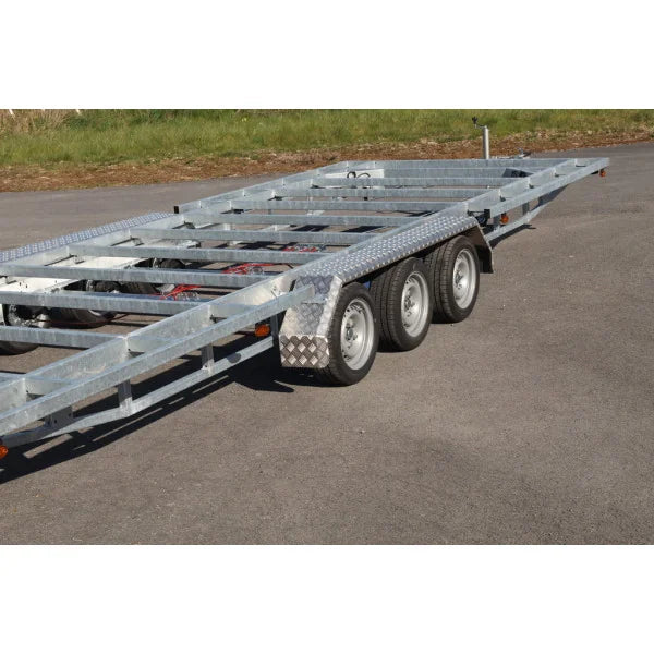 Pianale Rimorchio Robusto per Tiny House Triplo Asse 7,20 x 2,44 m
