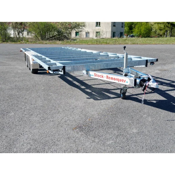 Pianale Rimorchio Robusto per Tiny House Triplo Asse 7,20 x 2,44 m