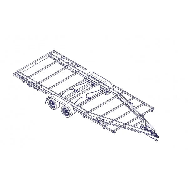 Piattaforma Rimorchio Ribassata Premium 6m x 2.44m per Tiny House