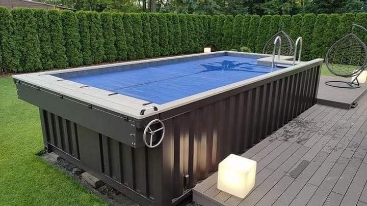 Piscina Modulare 20 Piedi con Solarium e Sistema Tecnico Integrato