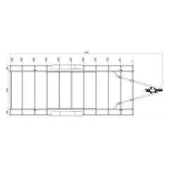 Rimorchio Modulare Robusto per Tiny House e Strutture Mobili 6m x 2.44m