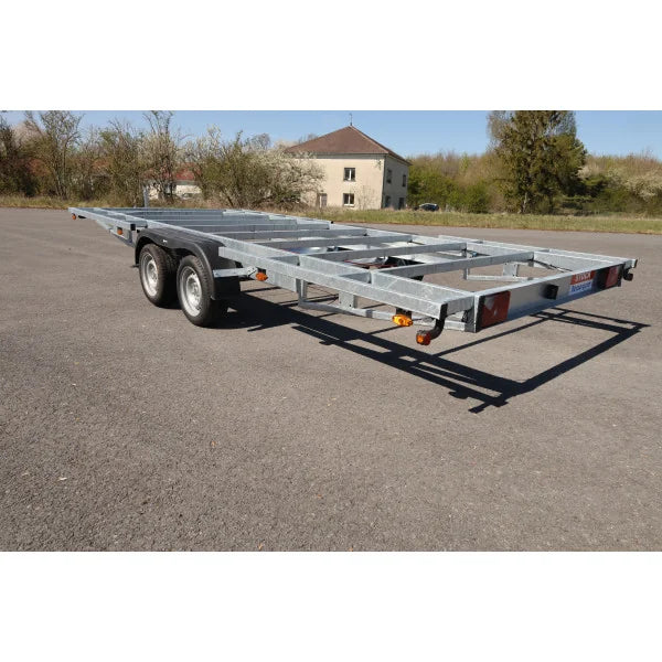 Rimorchio per Tiny House 5,40m x 2,44m - Timone Smontabile (3500 kg) - Premium