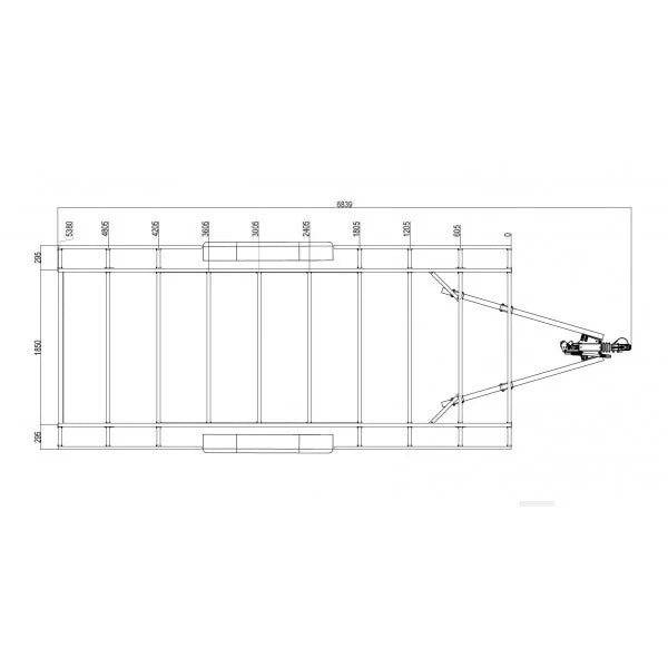 Rimorchio per Tiny House 5,40m x 2,44m - Timone Smontabile (3500 kg) - Premium