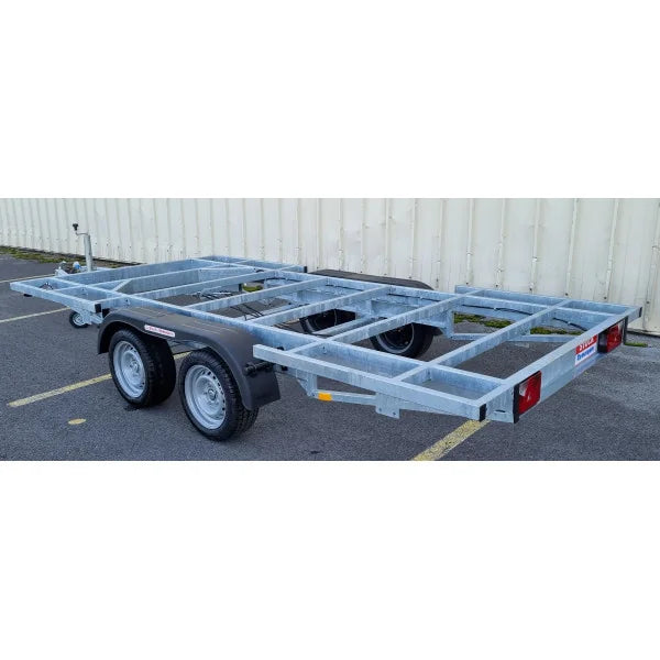 Rimorchio Robusto Doppio Asse per Tiny House e Strutture Mobili 4x2m