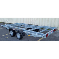 Rimorchio Robusto Doppio Asse per Tiny House e Strutture Mobili 4x2m