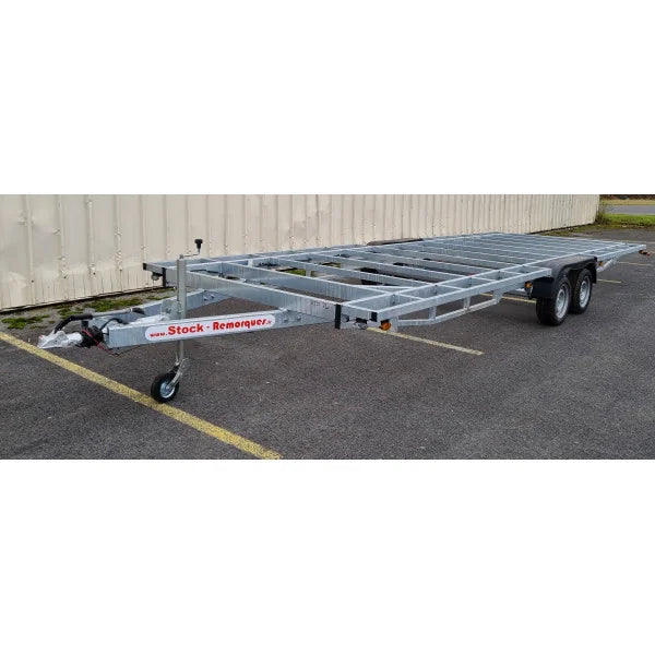 Rimorchio Robusto per Tiny House 7,20x2,44m con Timone Amovibile