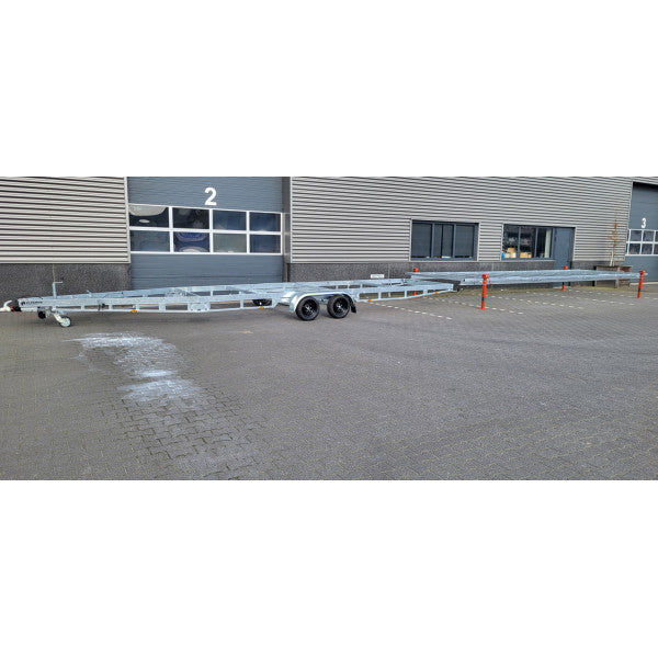 Rimorchio Modulare per Tiny House con Piattaforma Staccabile 20.50 mq e Triplo Asse