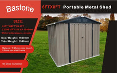 Ripostiglio Esterno in Metallo 6x8 Piedi Robusto e Sicuro